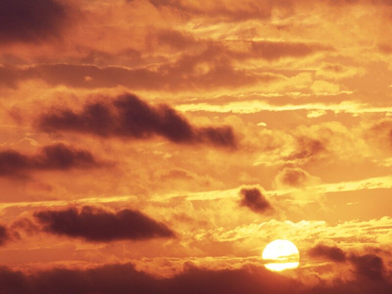 Sunset with clouds