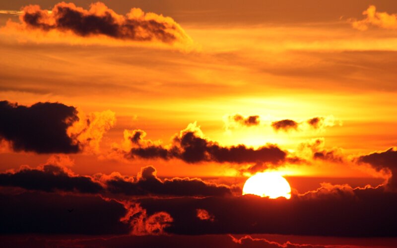 Sunset with clouds