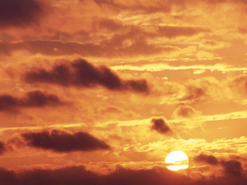 Sunset with clouds