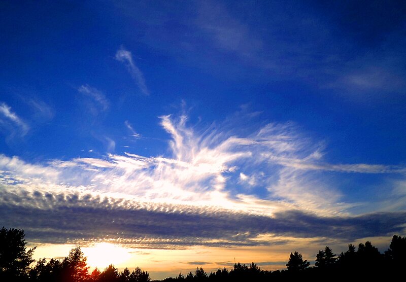 Sunset with Clouds — Blue