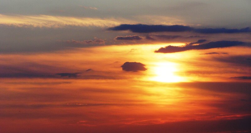 Sunset with Clouds — Orange, Dramatic