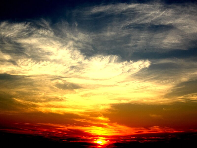 Sunset with Clouds — Yellow