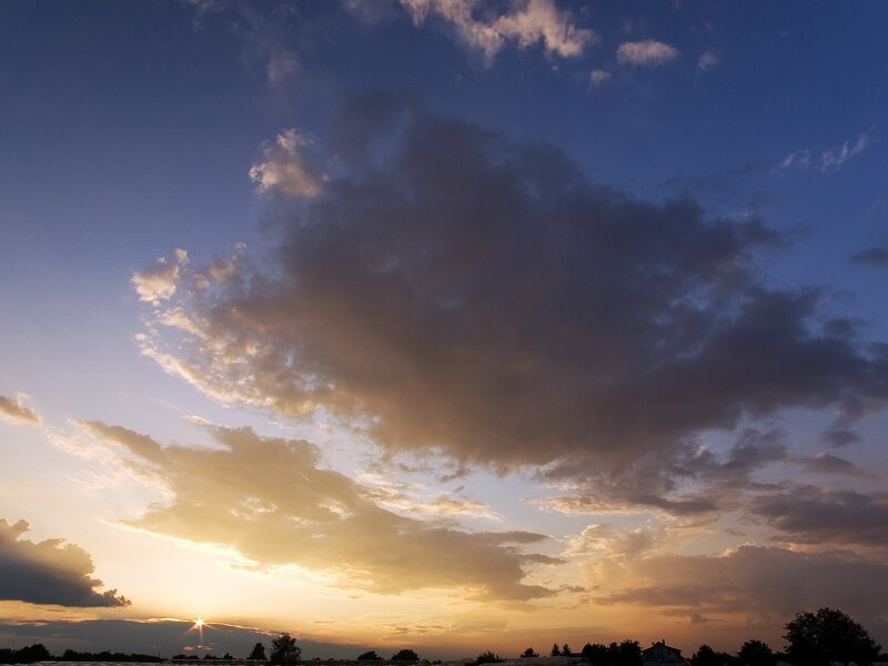 Sunset with dramatic clouds