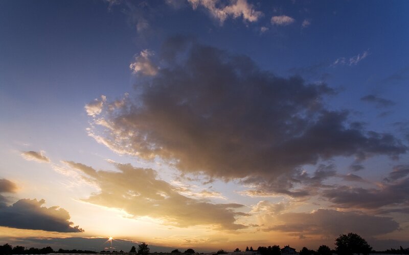 Sunset with dramatic clouds