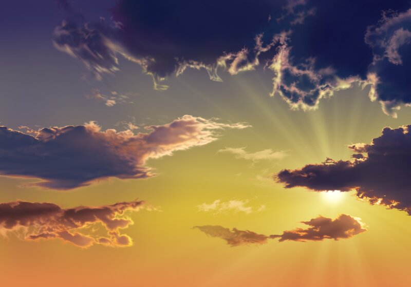 Sunset with dramatic clouds
