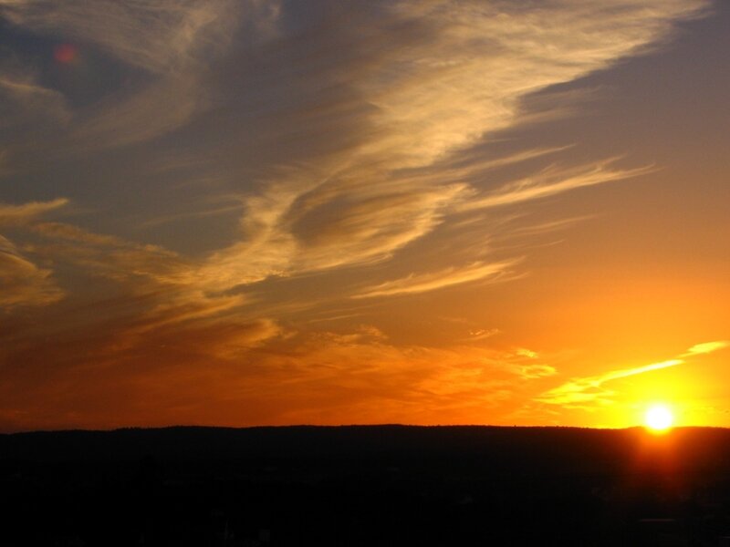 Sunset with dramatic clouds