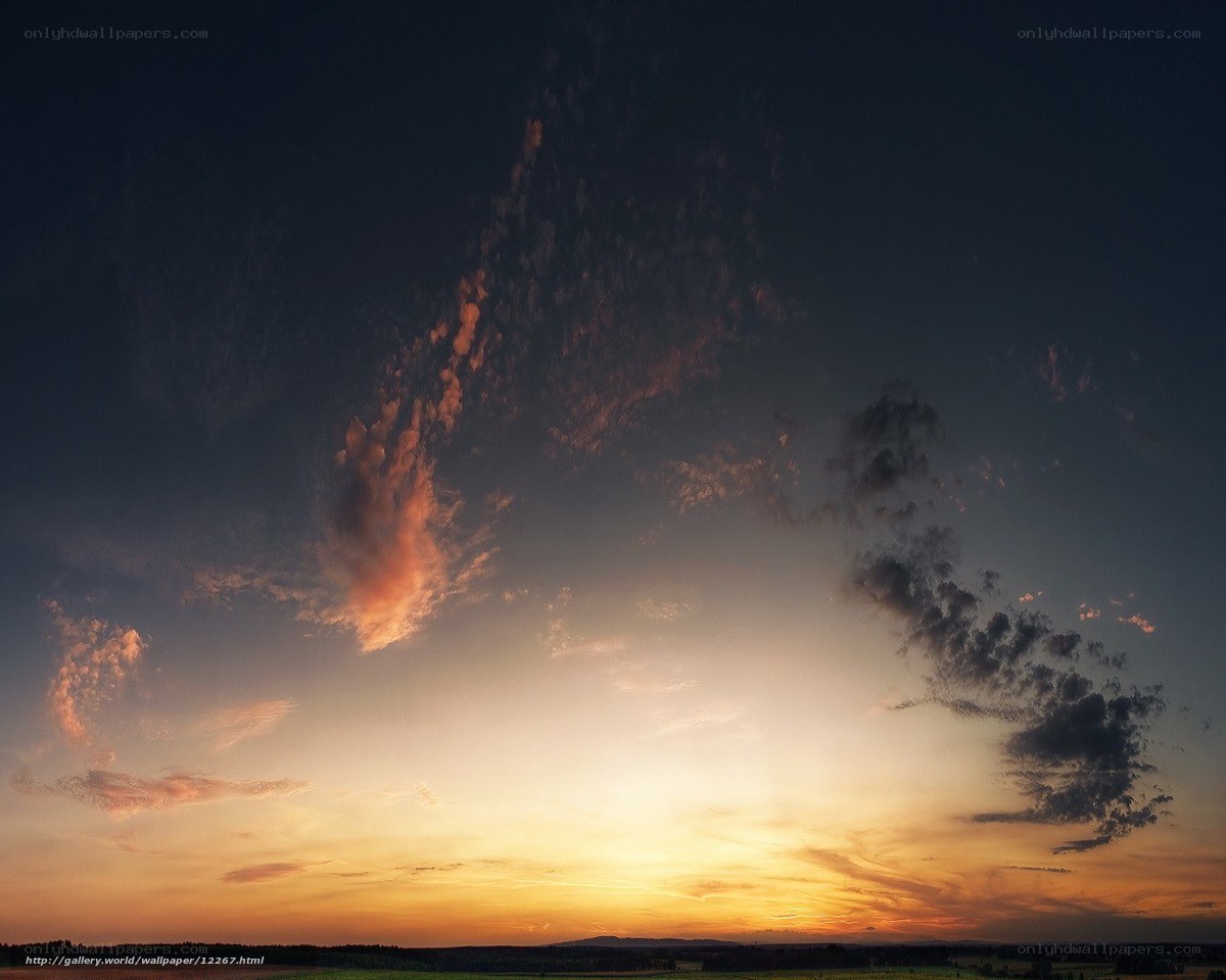 Sunset with dramatic clouds