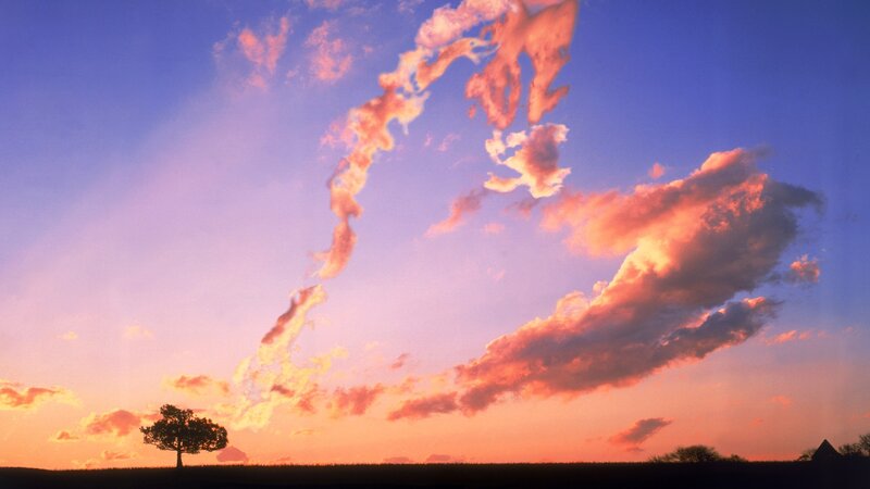 sunset with dramatic clouds