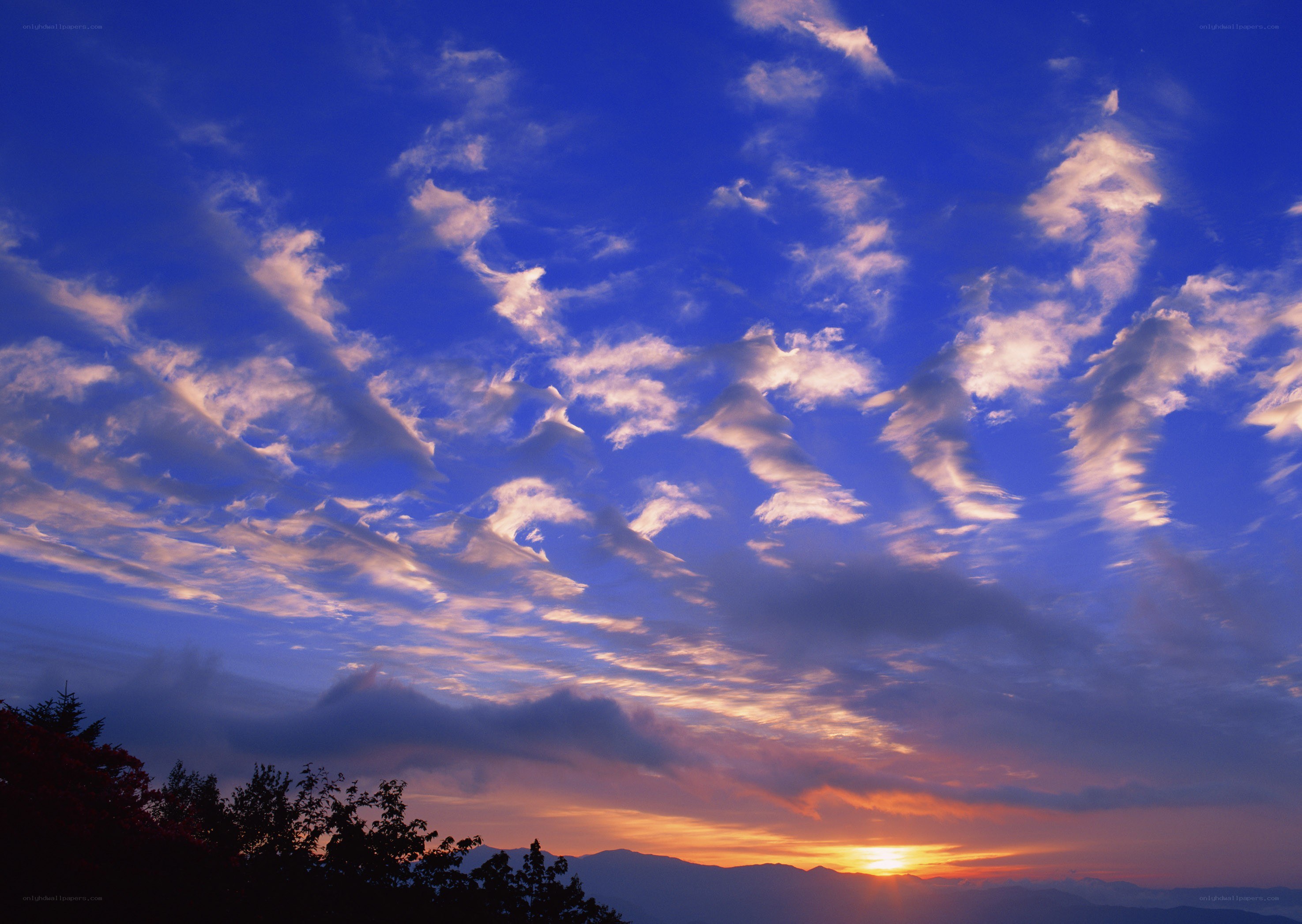 Sunset with dramatic clouds