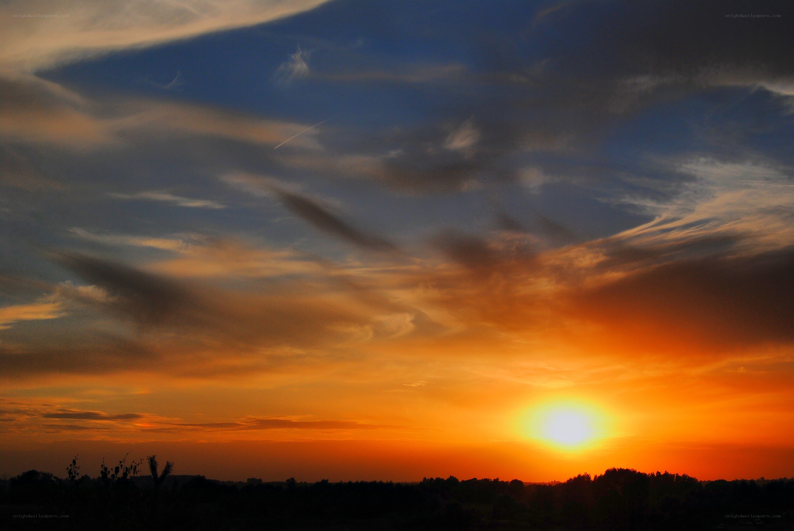 Sunset with dramatic clouds