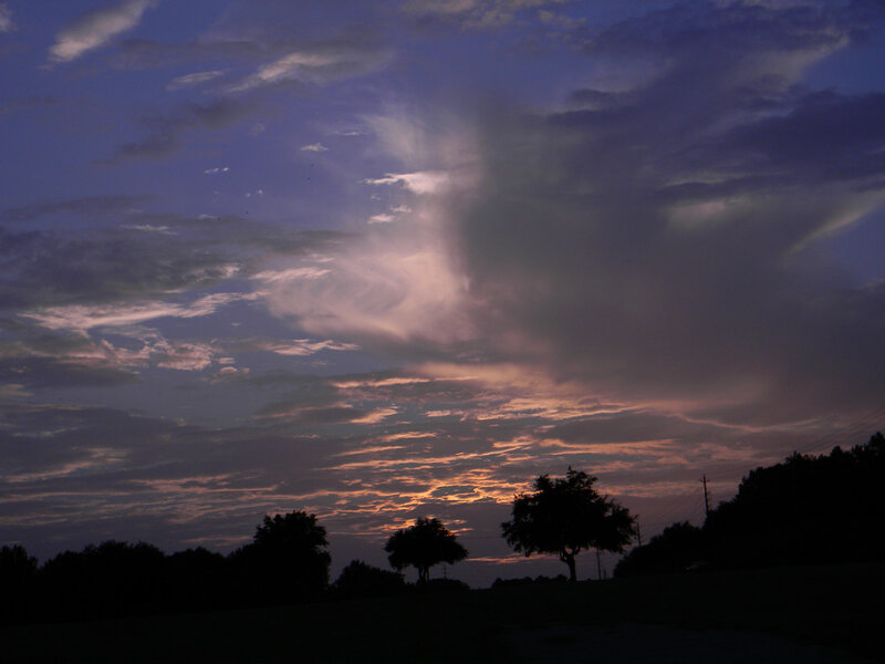 sunset with dramatic clouds