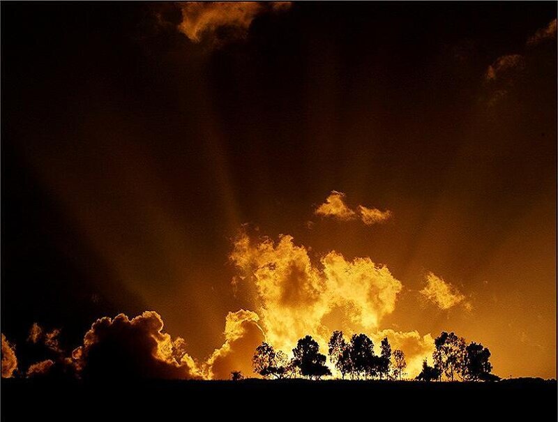Sunset with dramatic clouds
