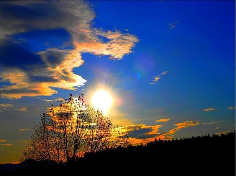 Sunset with dramatic clouds