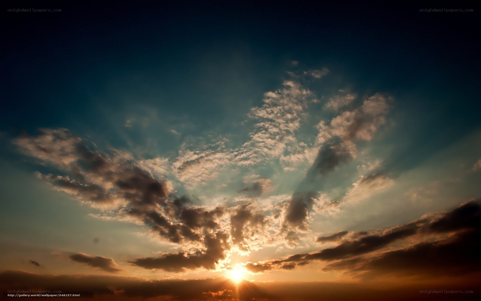 Sunset with dramatic clouds