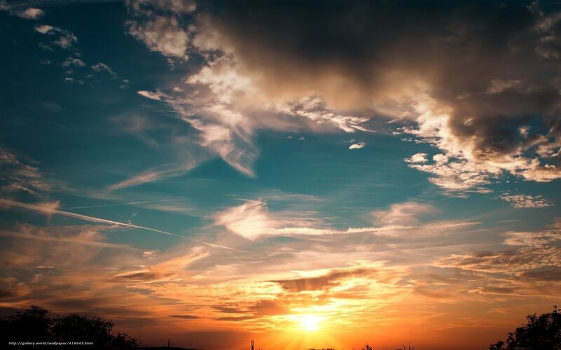 Sunset with dramatic clouds