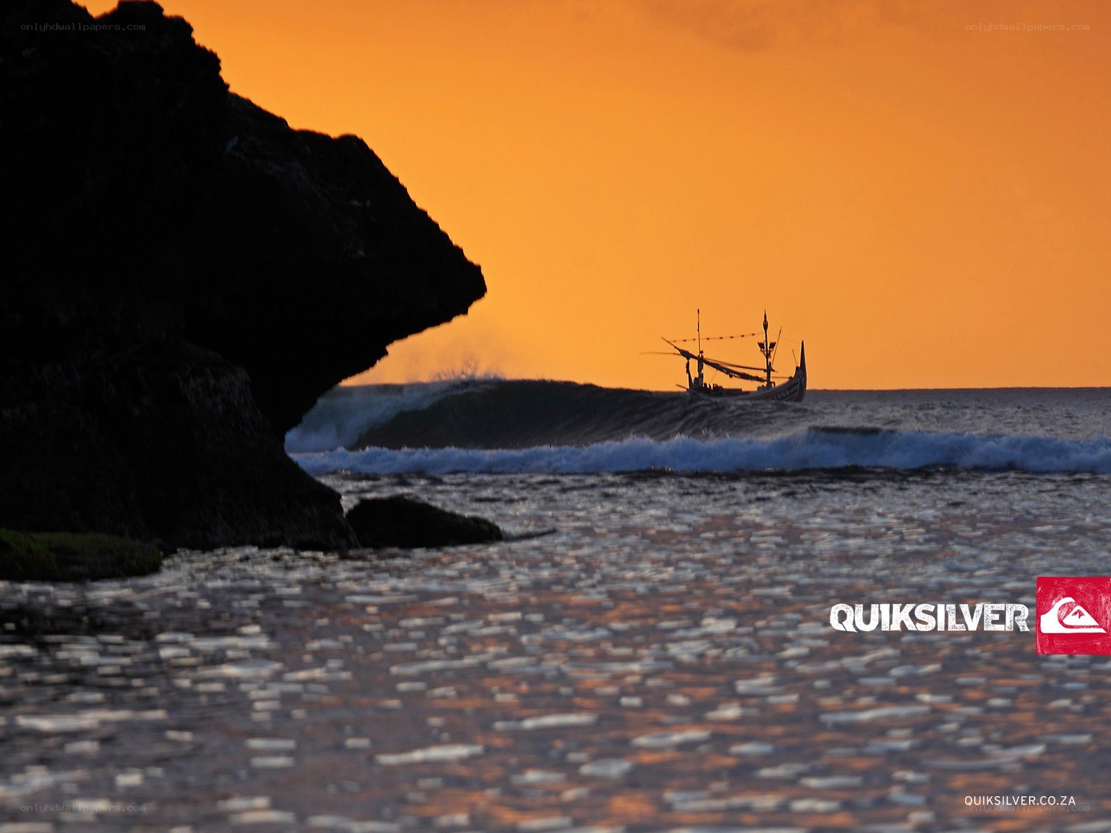sunset with fishing boat