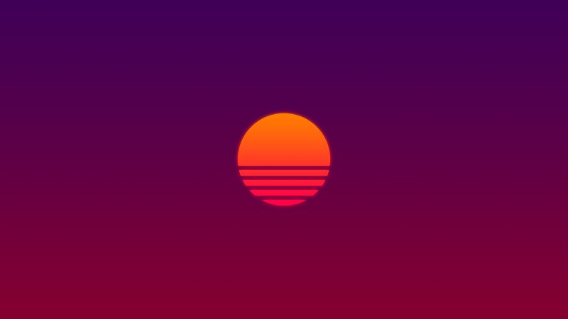 Sunset with Horizontal Lines