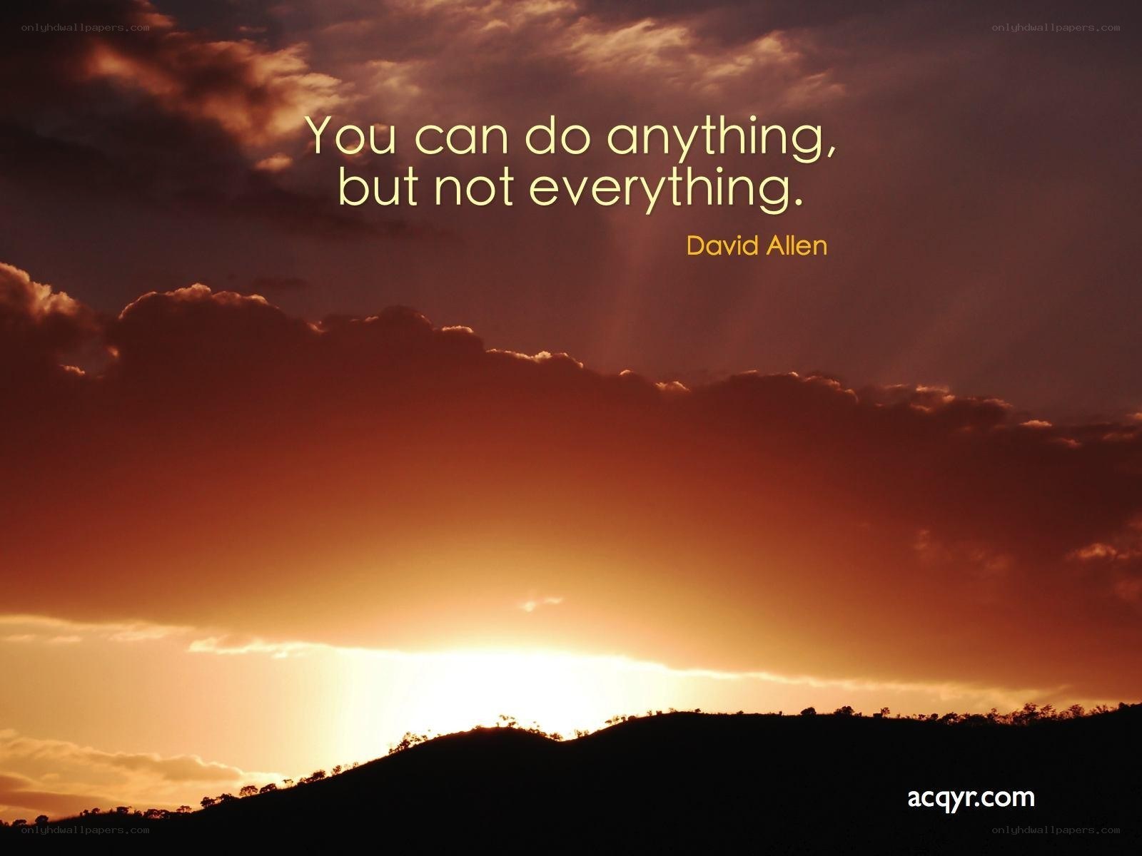 Sunset with inspirational quote