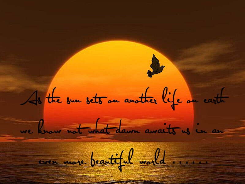 Sunset with inspirational quote