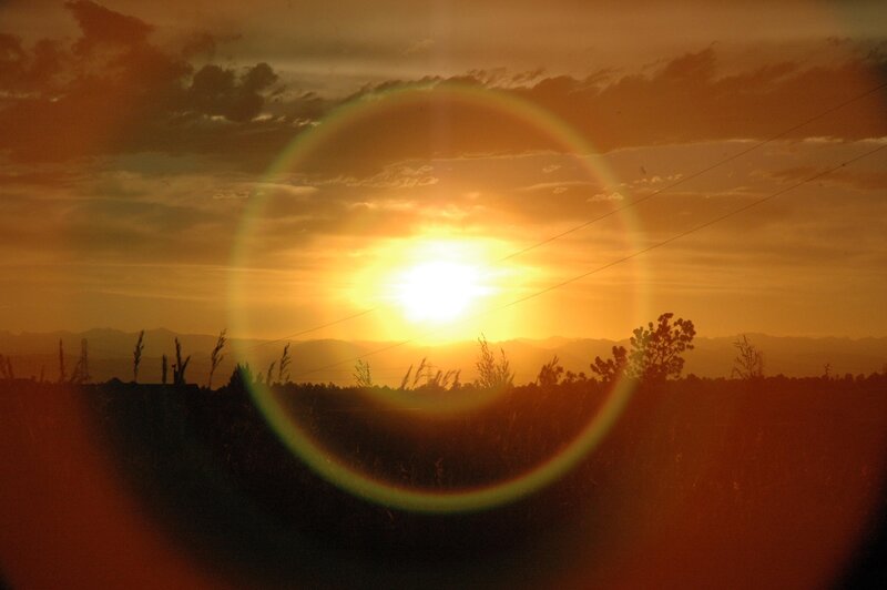 Sunset with Lens Flare — Orange