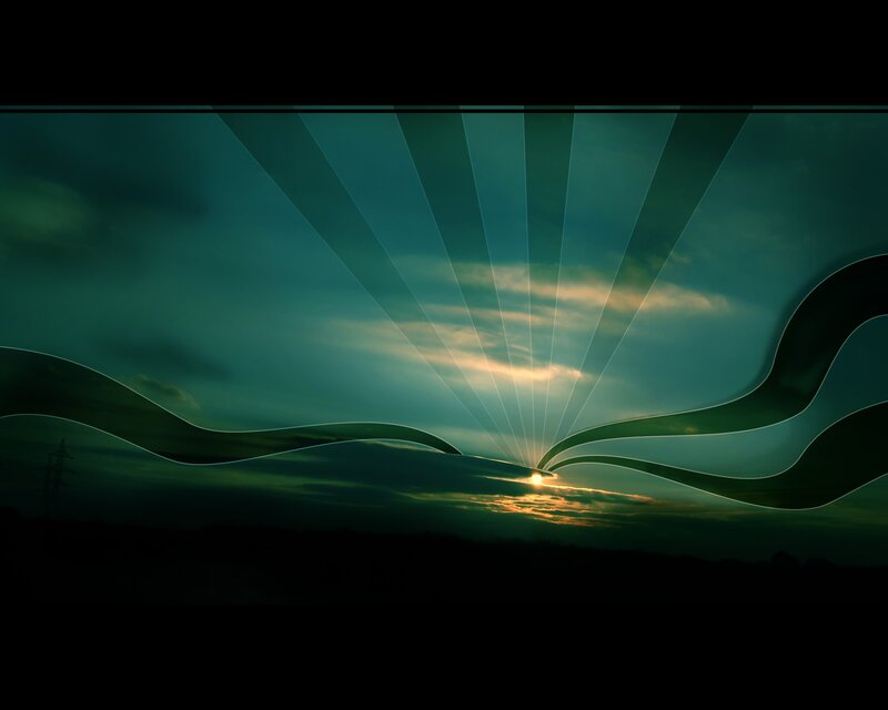Sunset with light rays