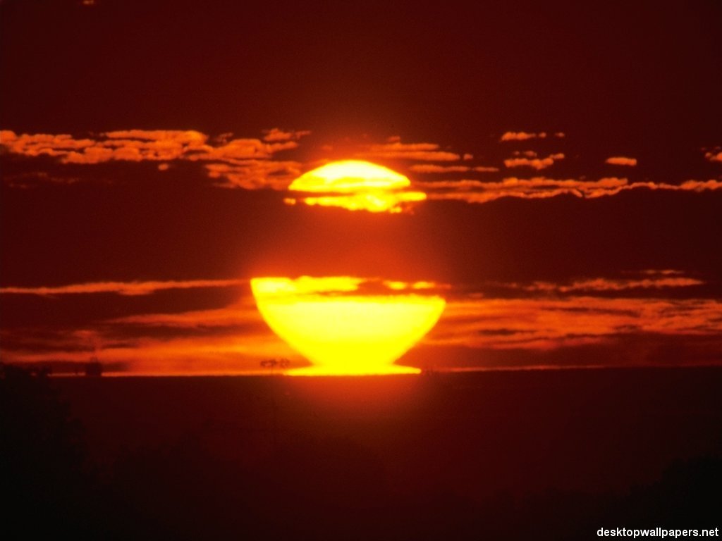 Sunset with reflection