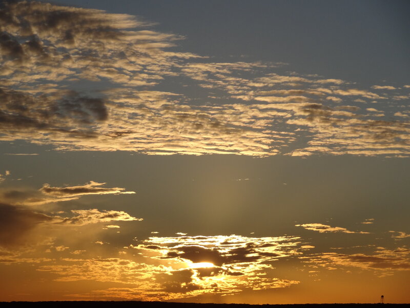 Sunset with Scattered Clouds — Orange