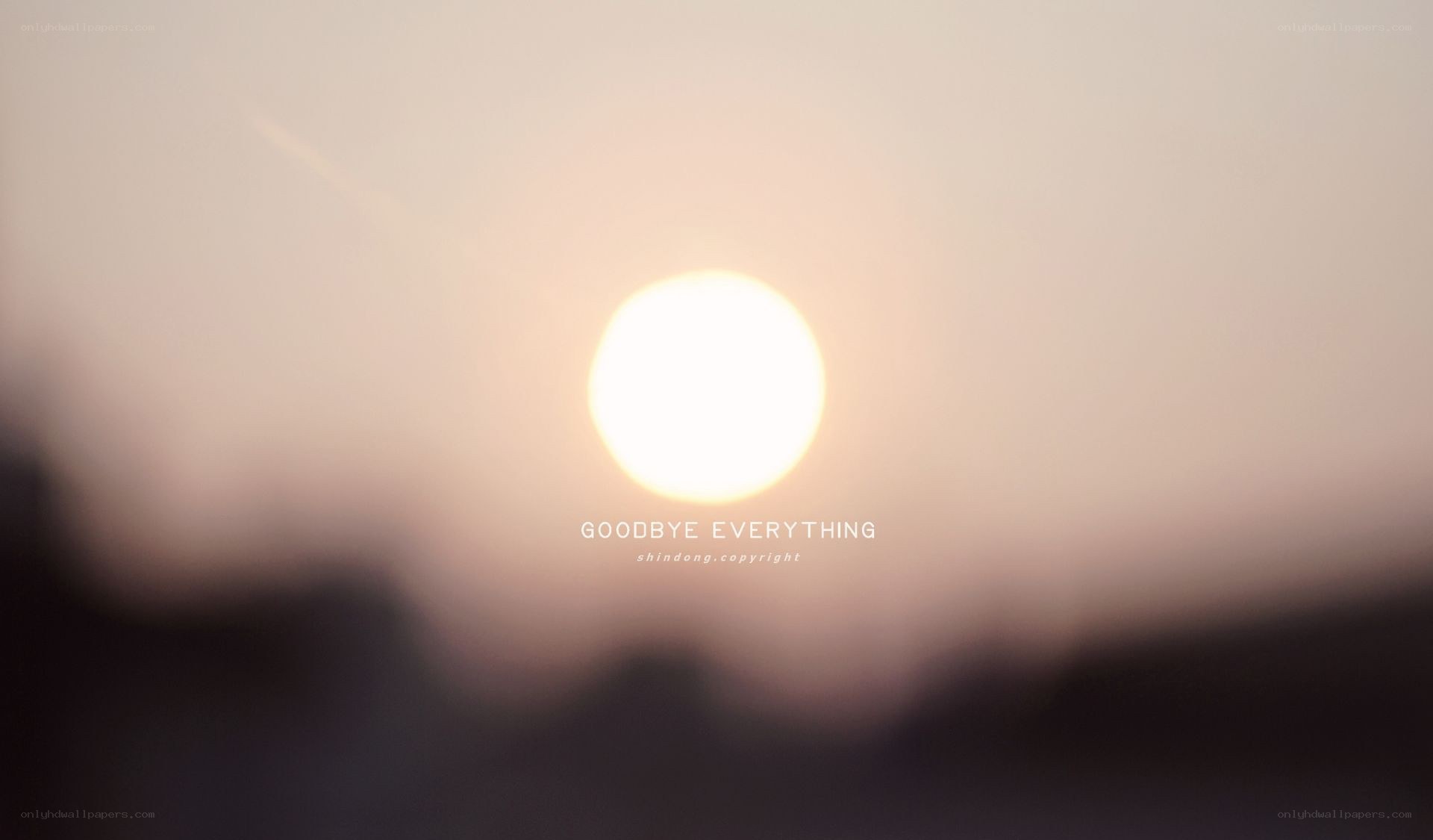 Sunset with text overlay