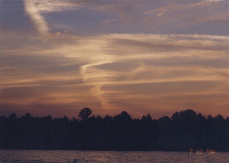 Sunset with unusual cloud formation
