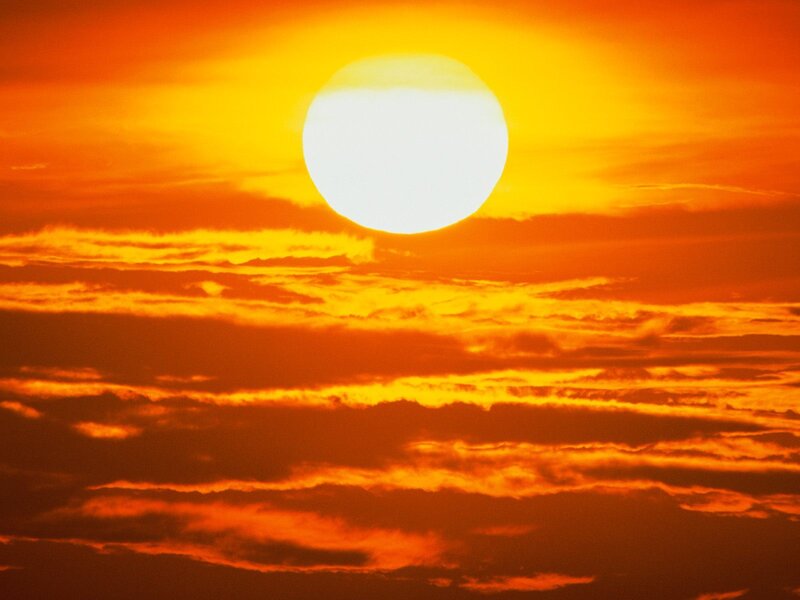 Sunset with vibrant clouds