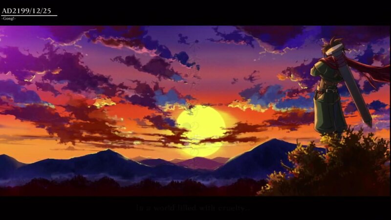 sunset with warrior