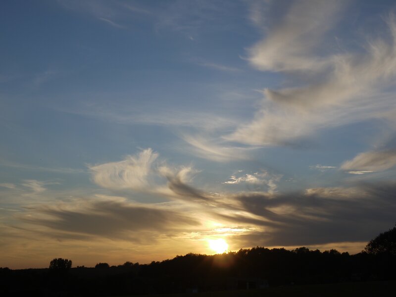 Sunset with wispy clouds
