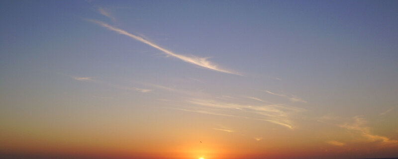 sunset with wispy clouds