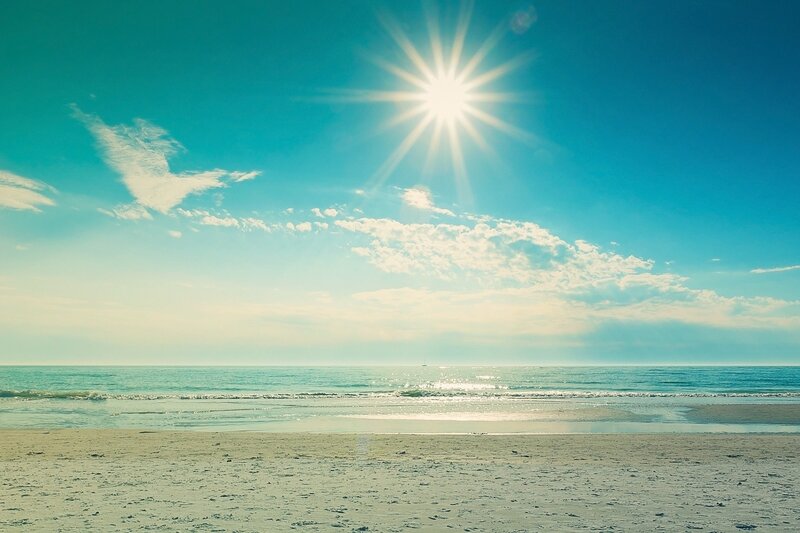 Sunshine on a quiet beach