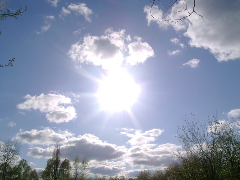 Sunshine through clouds