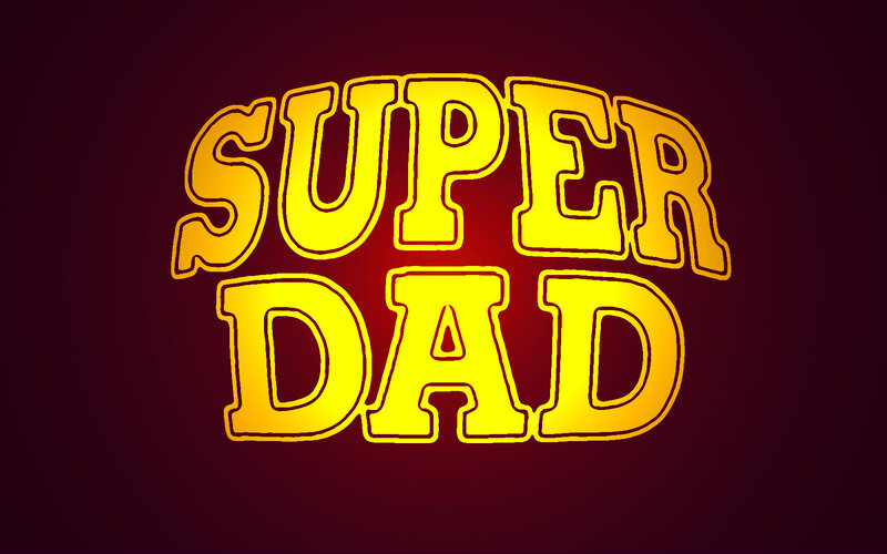 Super Dad text graphic