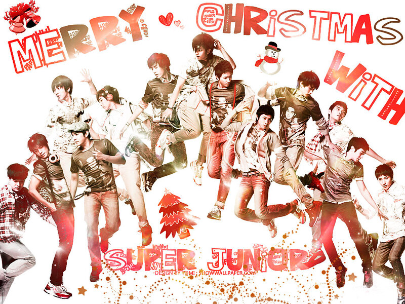 Super Junior Christmas collage