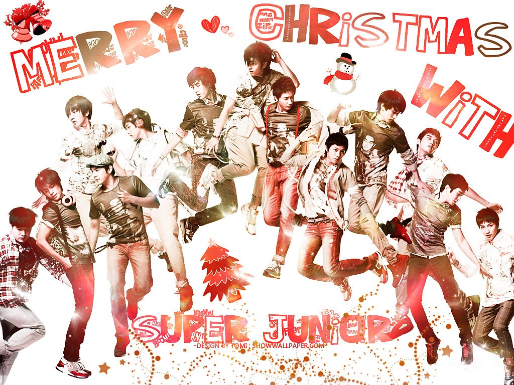 Super Junior Christmas collage