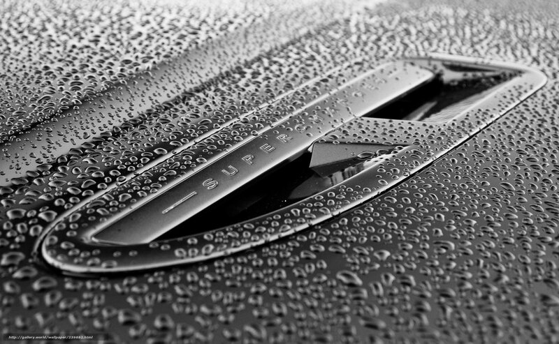 Super logo on wet surface