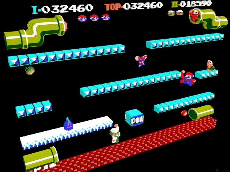 Super Mario 3D level scene