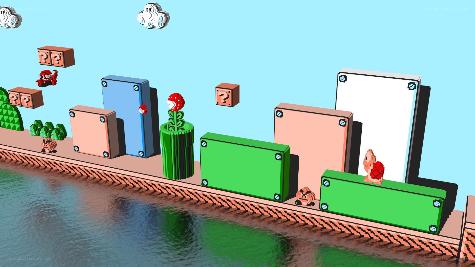 Super Mario 3D scene
