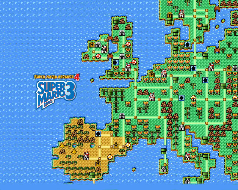 Super Mario Advance 4 map