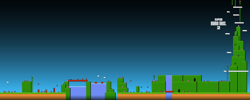 Super Mario Bros. 2 gameplay scene