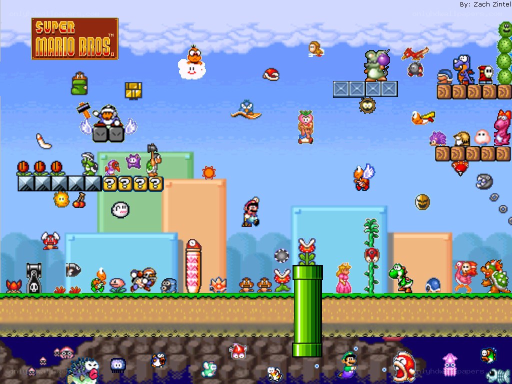 Super Mario Bros. chaos scene