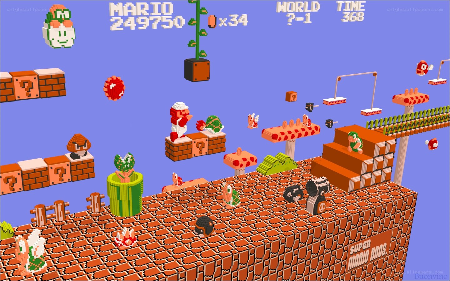 Super Mario Bros. gameplay scene