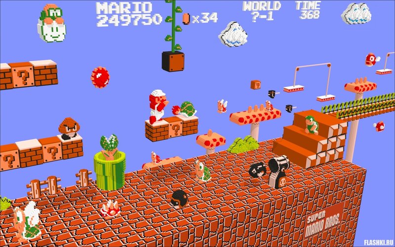 Super Mario Bros gameplay scene