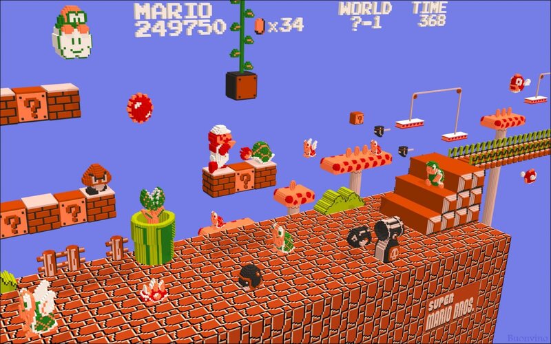 Super Mario Bros gameplay scene