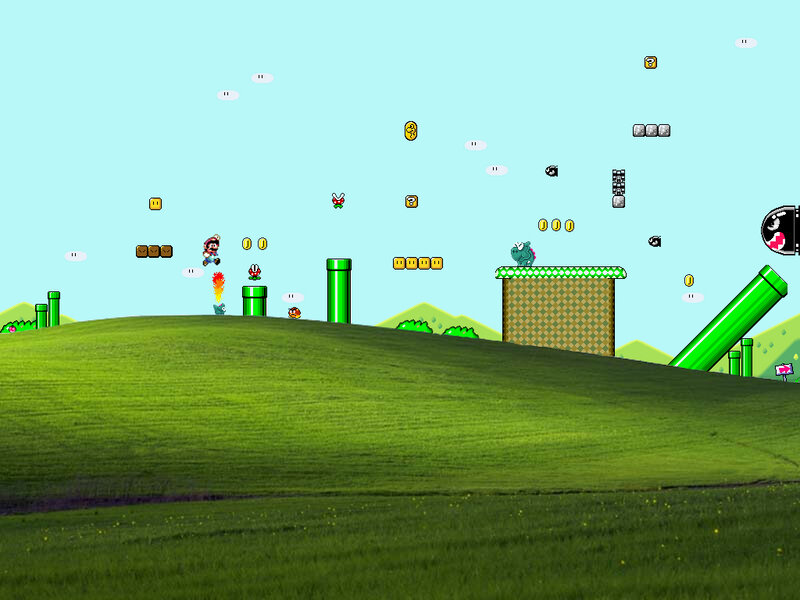 Super Mario Bros. gameplay scene