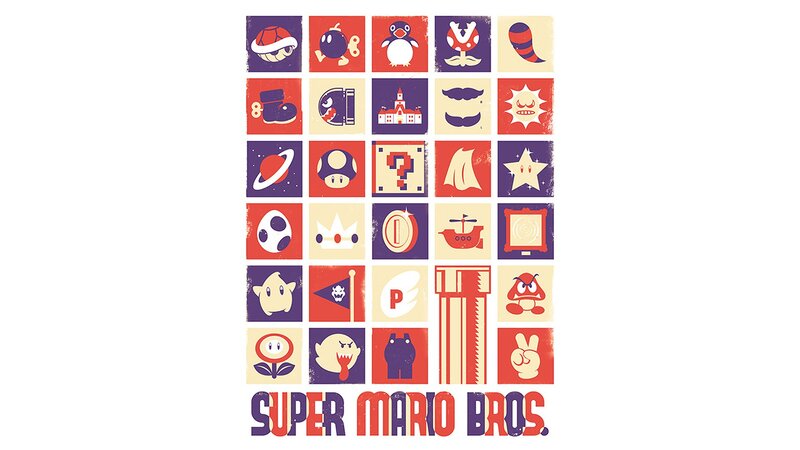 Super Mario Bros. icon grid
