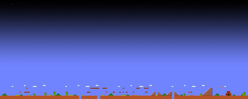 Super Mario Bros Level — Blue, Playful, Morning